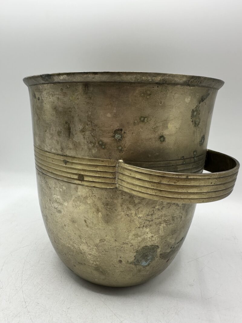 Ancien seau à champagne sur pieds en laiton – Image 6
