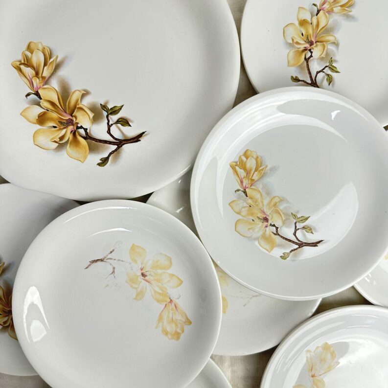 Service à dessert Moulin des Loups Magnolia