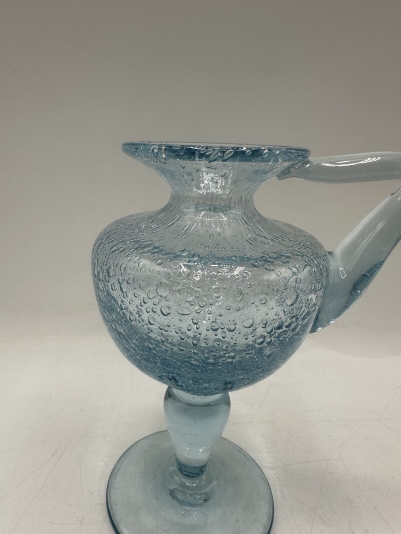 Lampe à huile en verre Biot bleu – Image 3