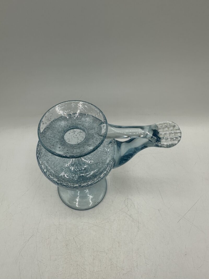 Lampe à huile en verre Biot bleu – Image 5