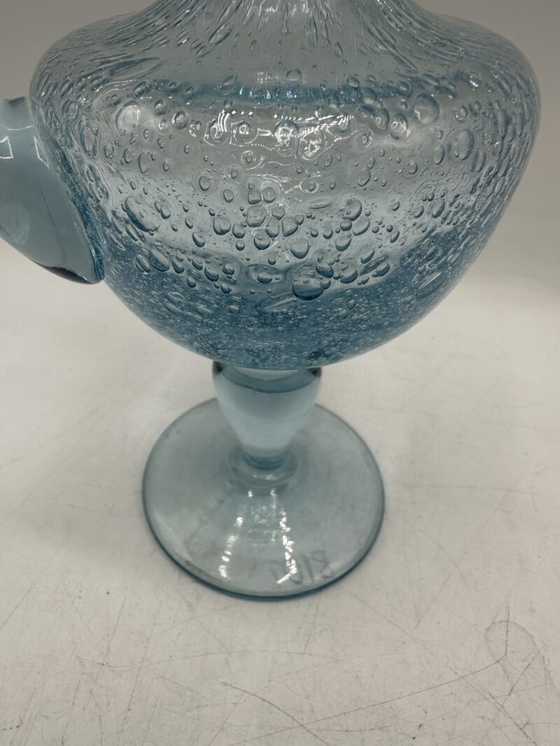 Lampe à huile en verre Biot bleu – Image 8