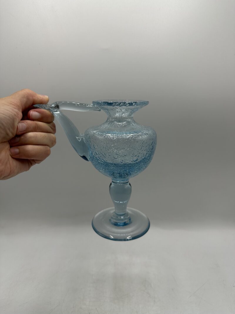 Lampe à huile en verre Biot bleu – Image 9