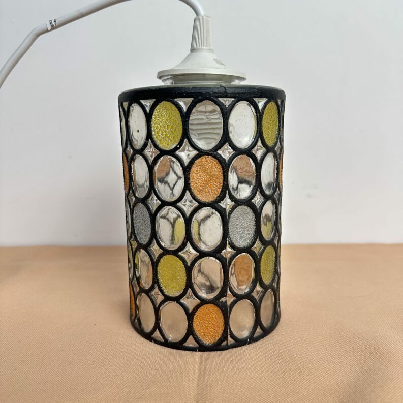 Suspension en verre Limburg années 70 vintage