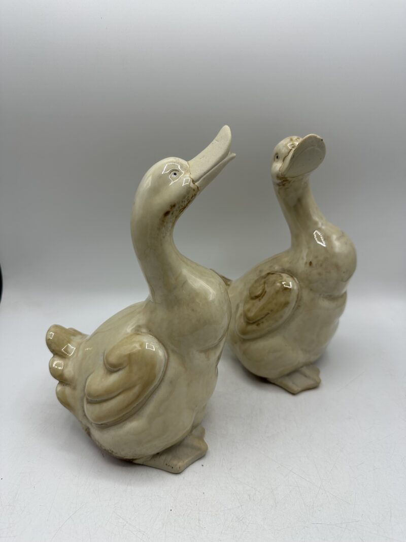 Duo d'oies décoratives céramique – Image 2