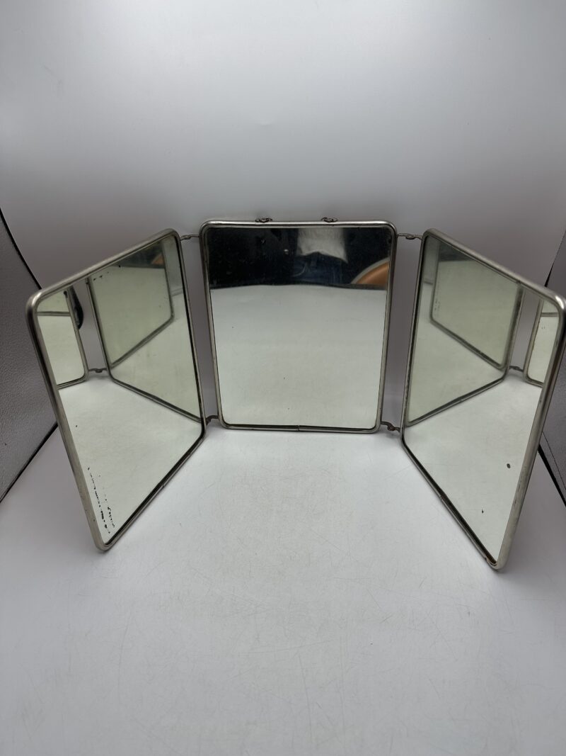 Miroir ancien triptyque vintage – Image 11