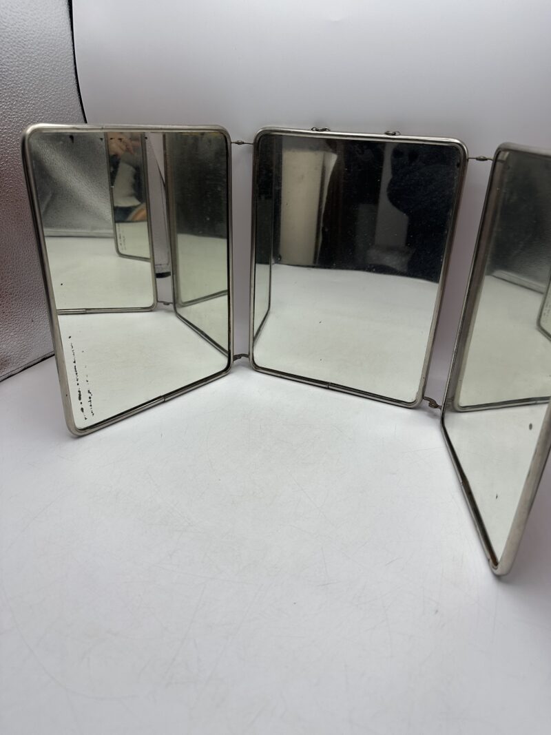 Miroir ancien triptyque vintage – Image 12
