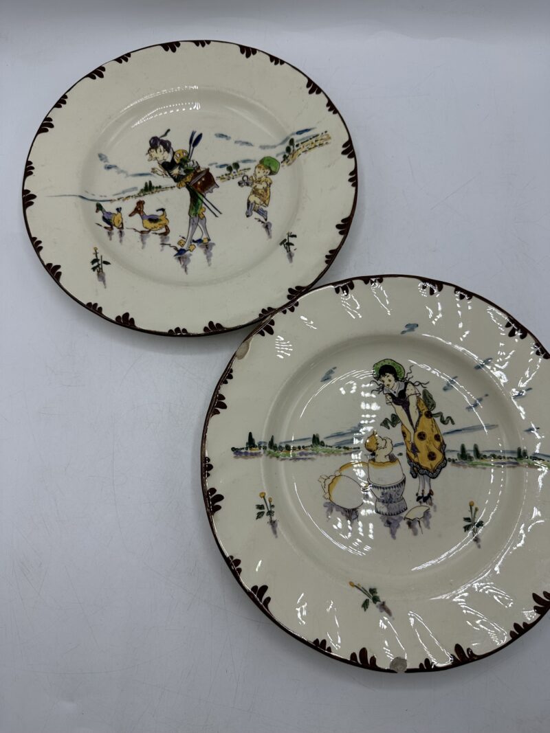 Assiettes polychrome Creil et Montereau – Image 2