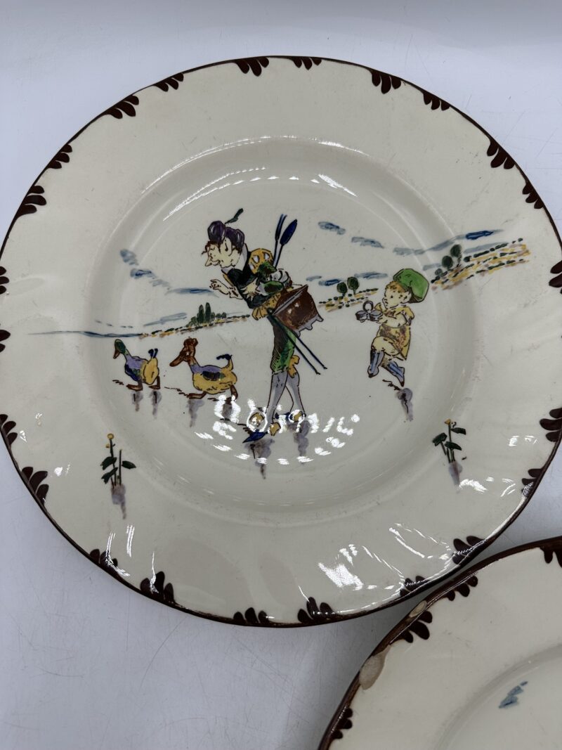 Assiettes polychrome Creil et Montereau – Image 3