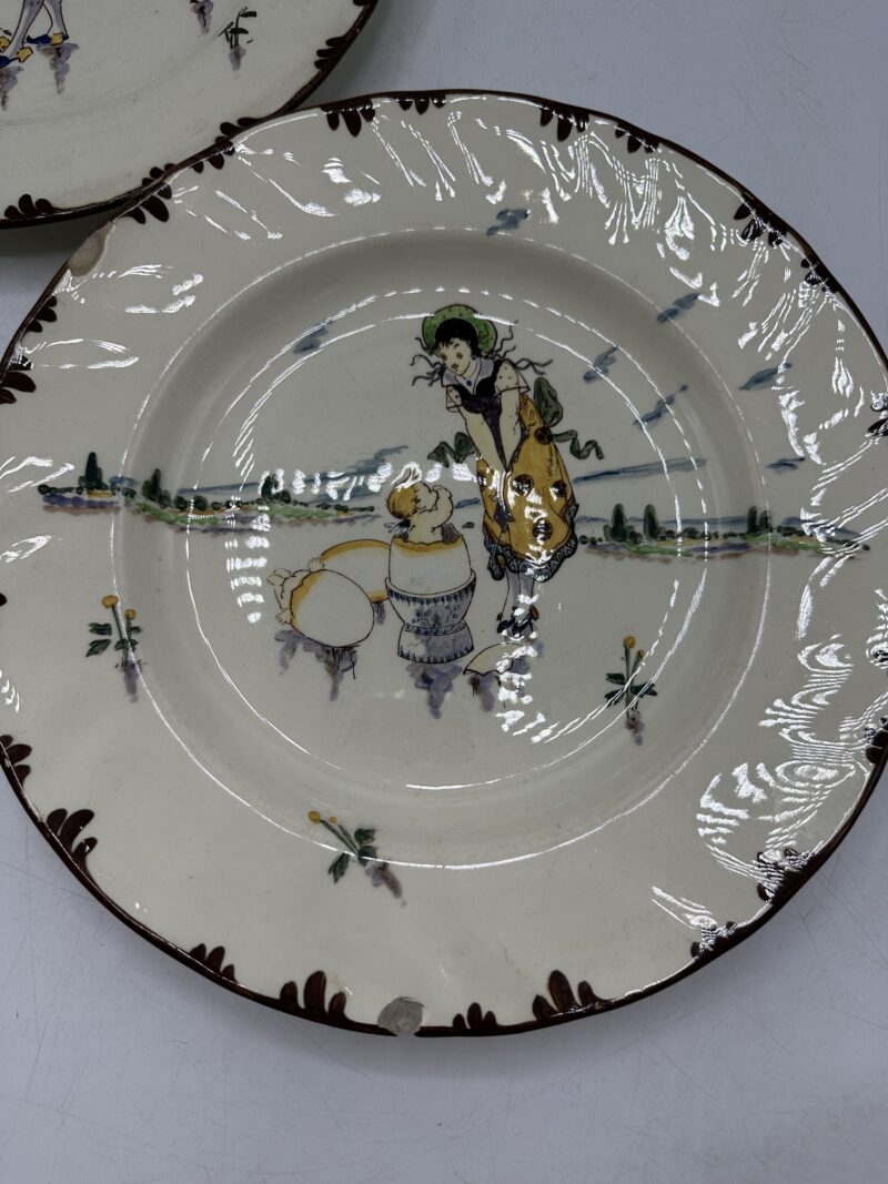 Assiettes polychrome Creil et Montereau – Image 4