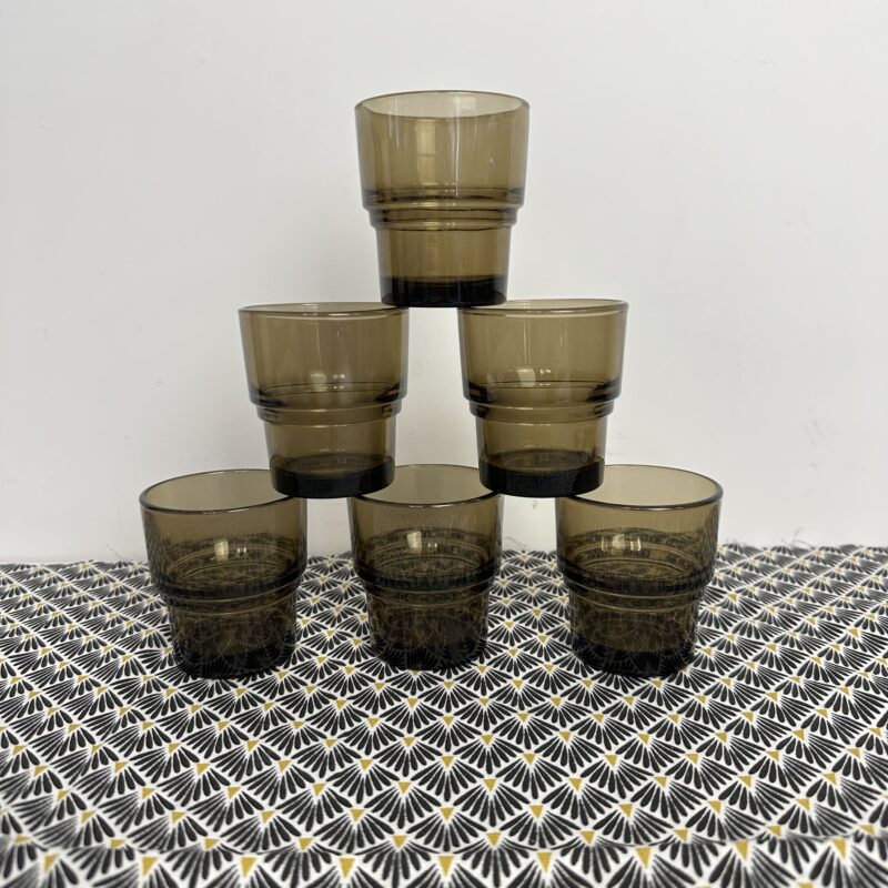 Verres fumés Vereco vintage
