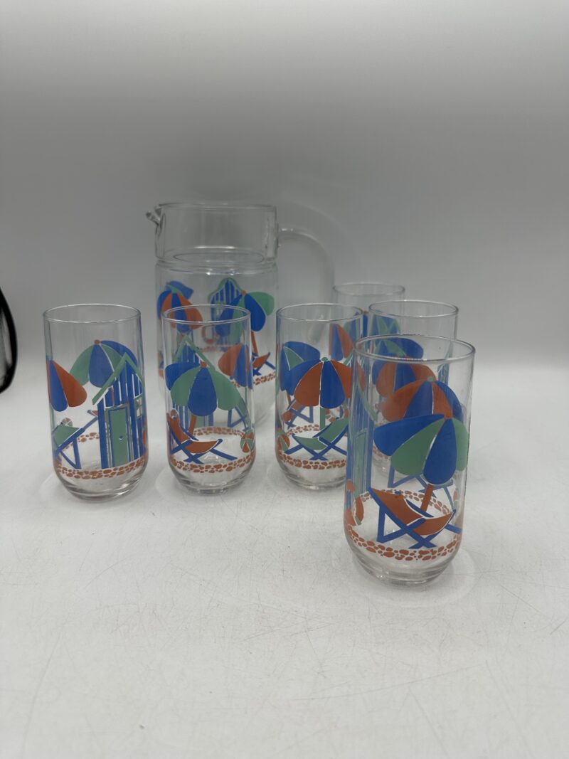 Service carafe et verres plage – Image 9