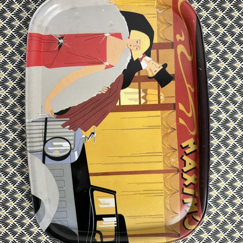 Plateau vintage Maxim's métal