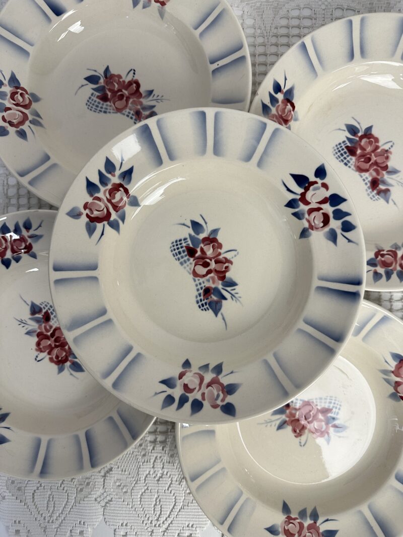 Assiettes creuses faïencerie de Longchamp