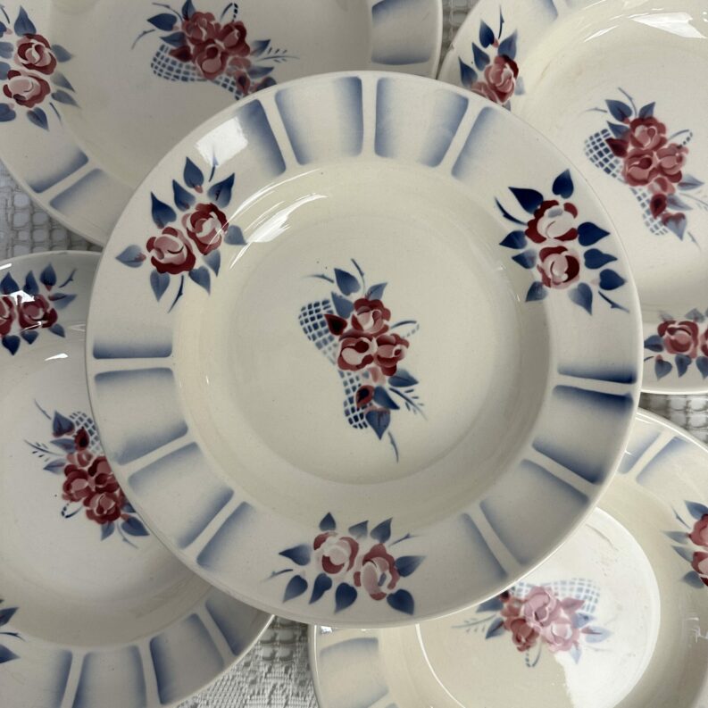 Assiettes creuses faïencerie de Longchamp