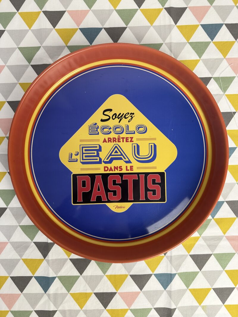 Plateau apéro pastis vintage