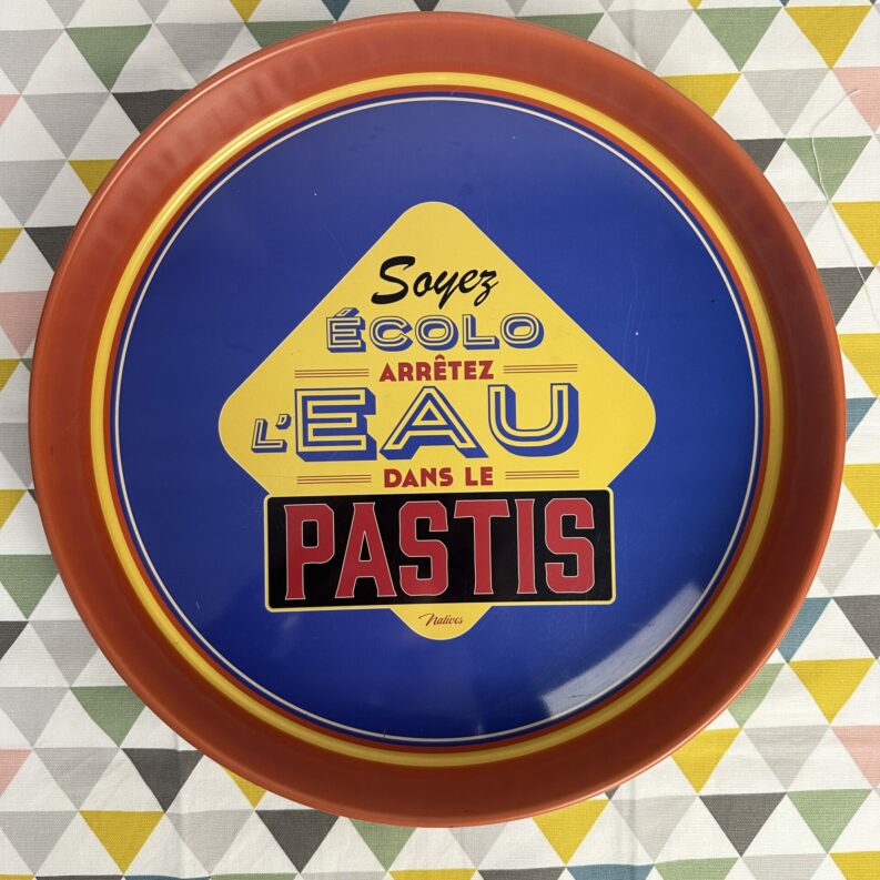 Plateau apéro pastis vintage