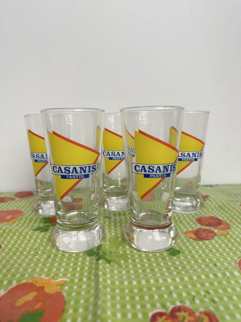 5 verres vintage Casanis