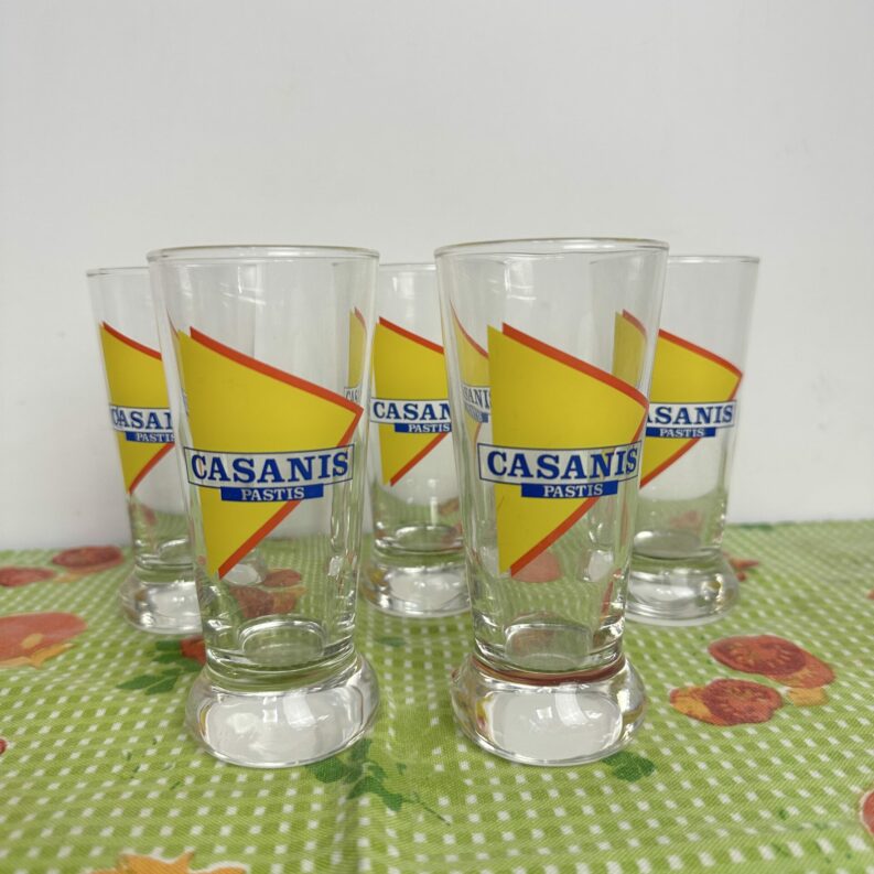 5 verres vintage Casanis