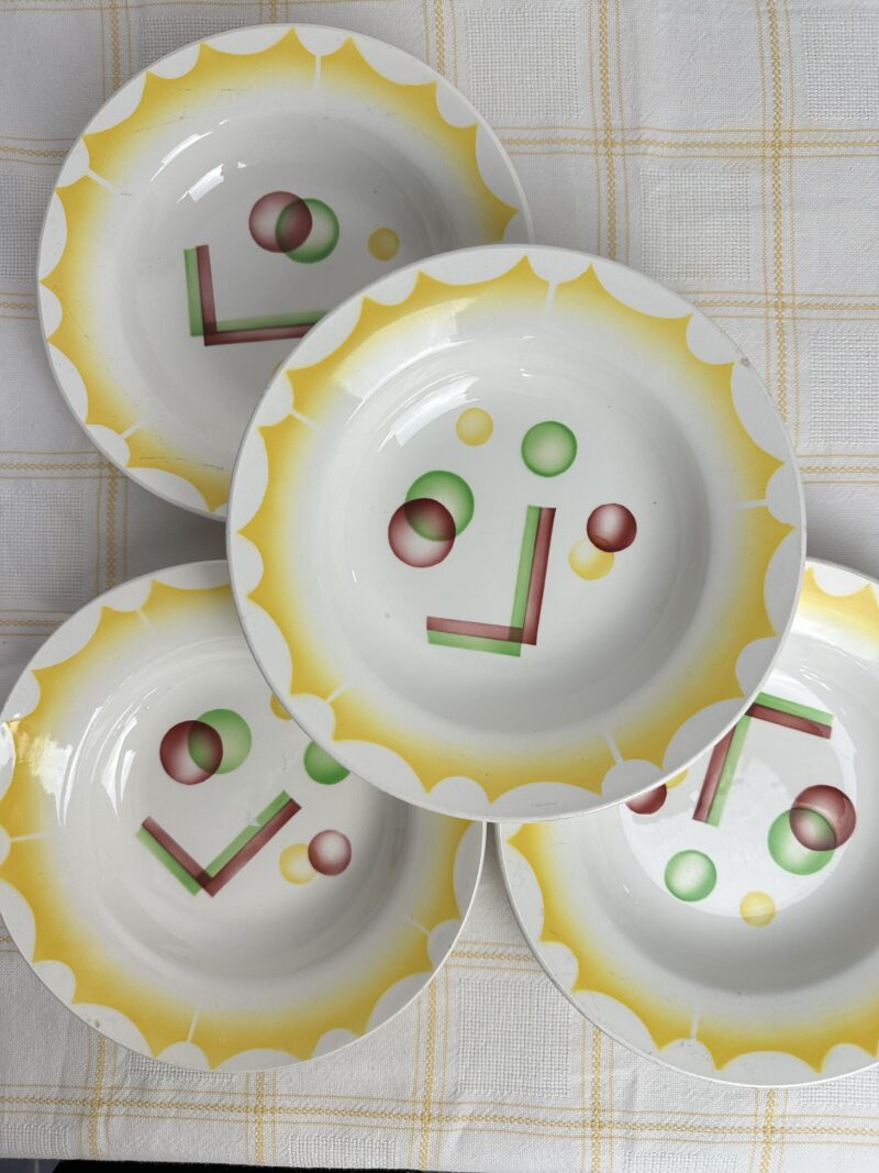 4 assiettes Digoin Planètes