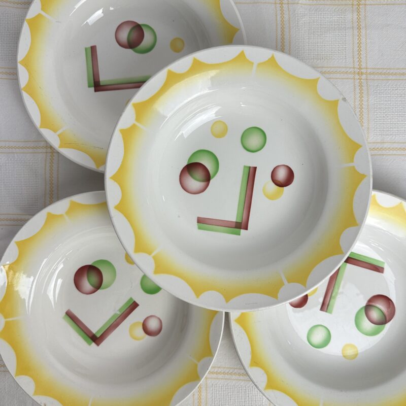 4 assiettes Digoin Planètes