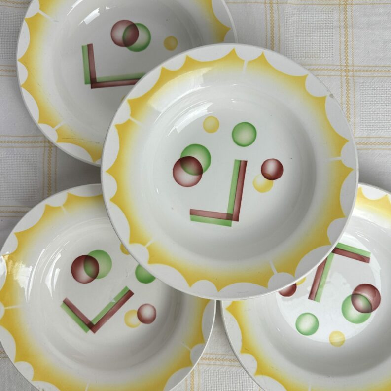 4 assiettes Digoin Planètes