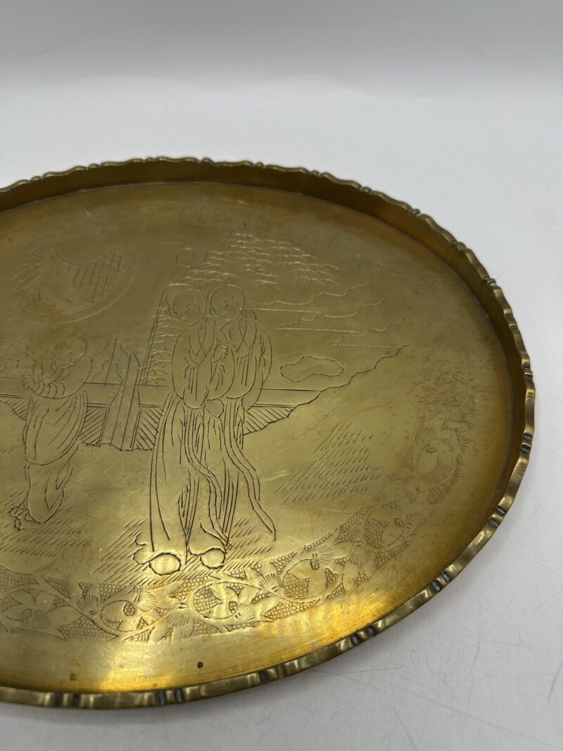 Plateau chinois laiton gravé – Image 4