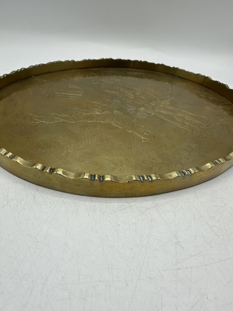 Plateau chinois laiton gravé – Image 6