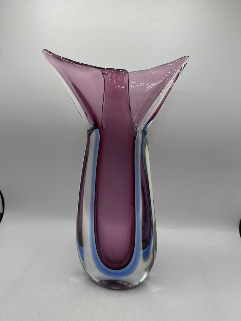 Vase en verre Murano Sommerso violet – Image 9