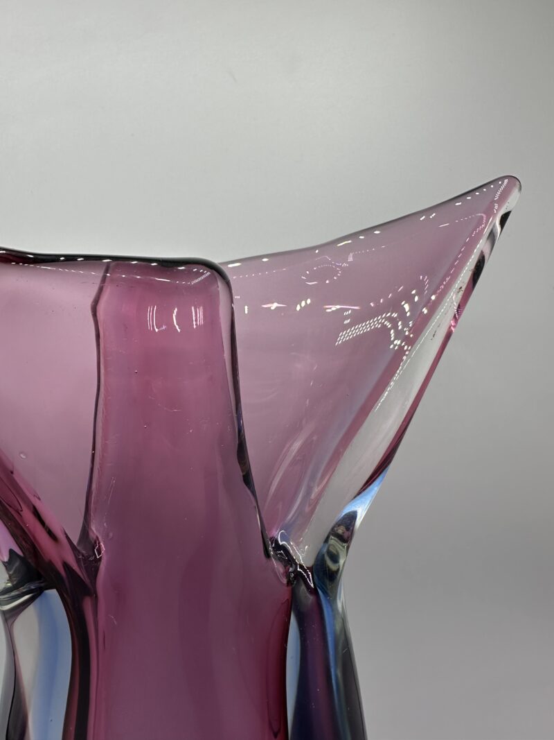Vase en verre Murano Sommerso violet – Image 11