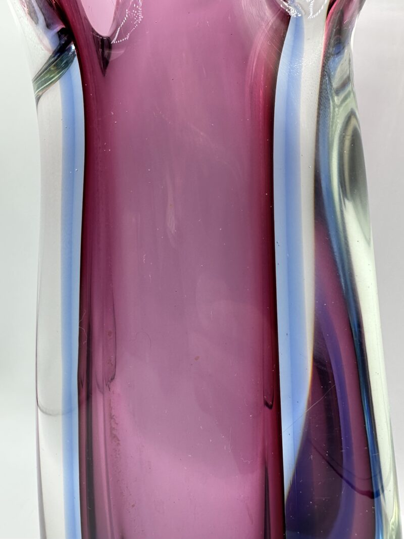 Vase en verre Murano Sommerso violet – Image 12