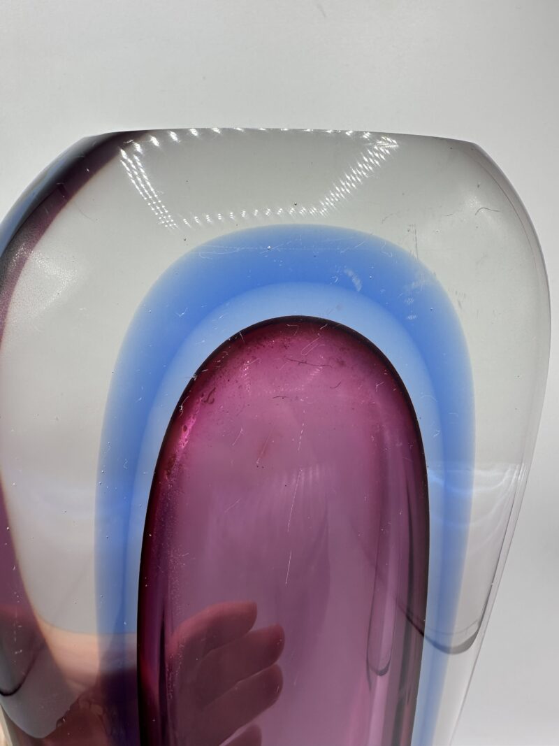 Vase en verre Murano Sommerso violet – Image 14