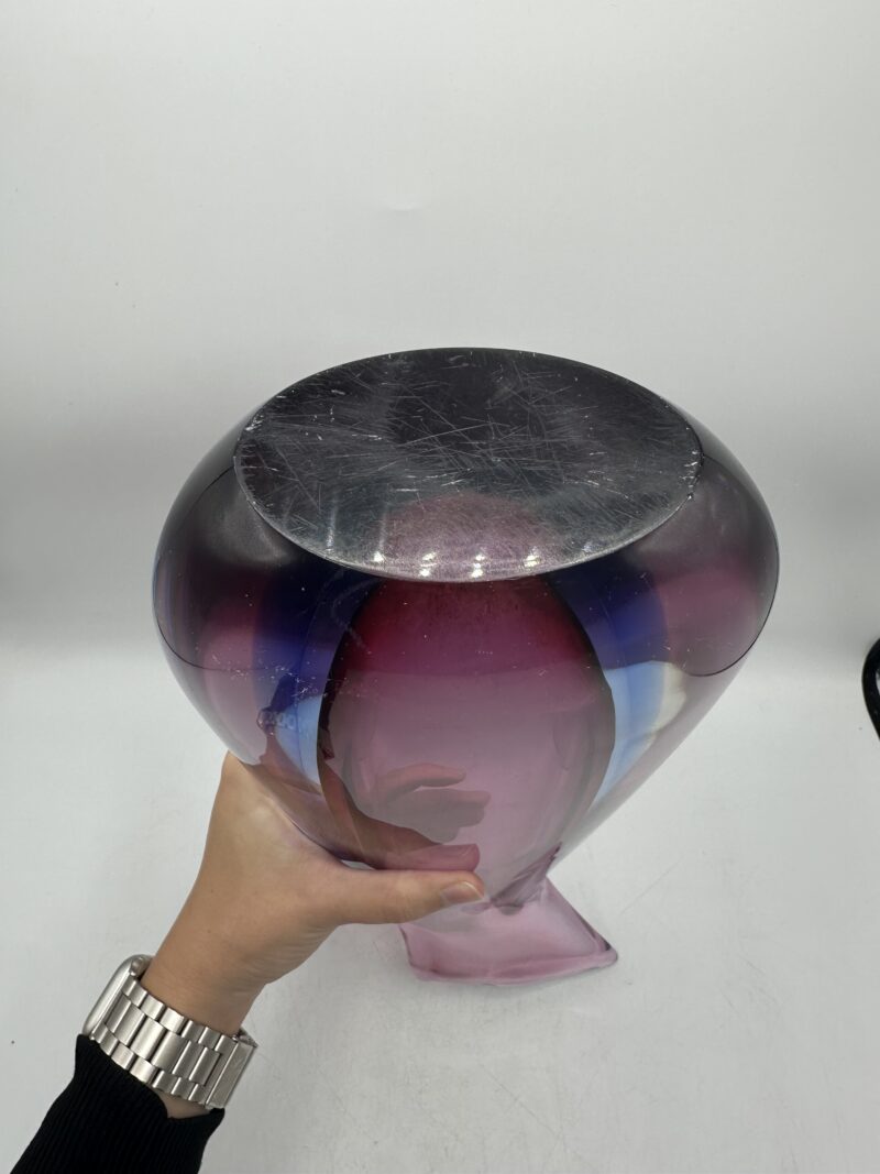 Vase en verre Murano Sommerso violet – Image 15