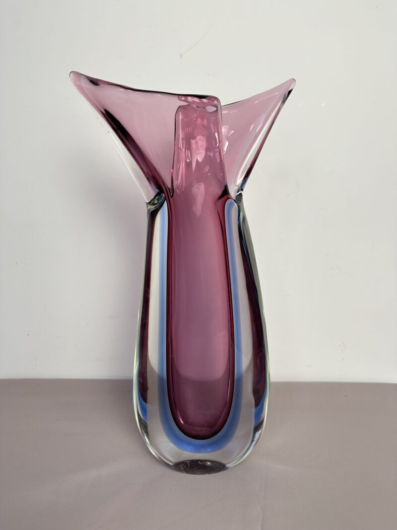 Vase en verre Murano Sommerso violet