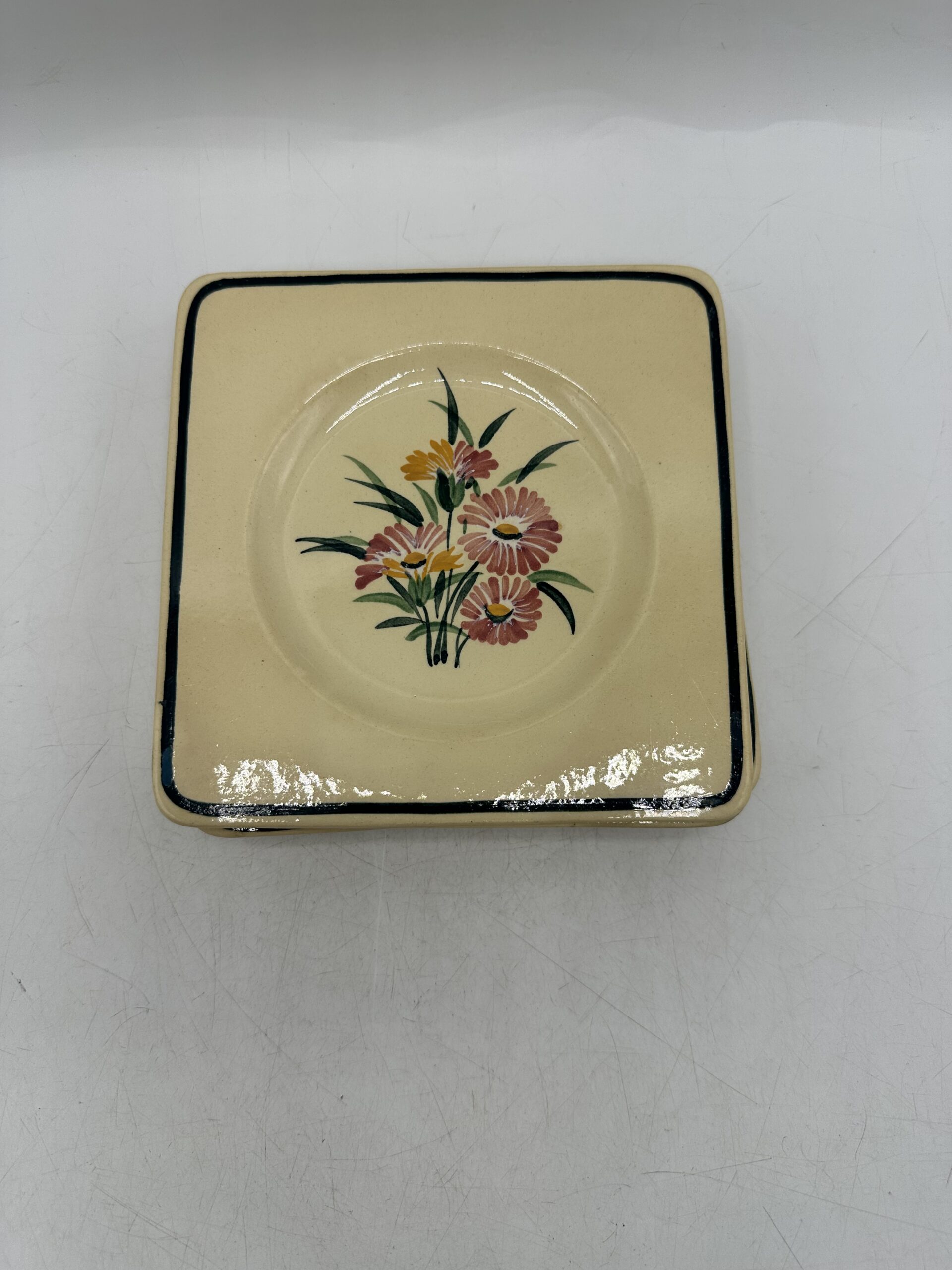 7 assiettes à dessert Gien Butterfly – Image 2