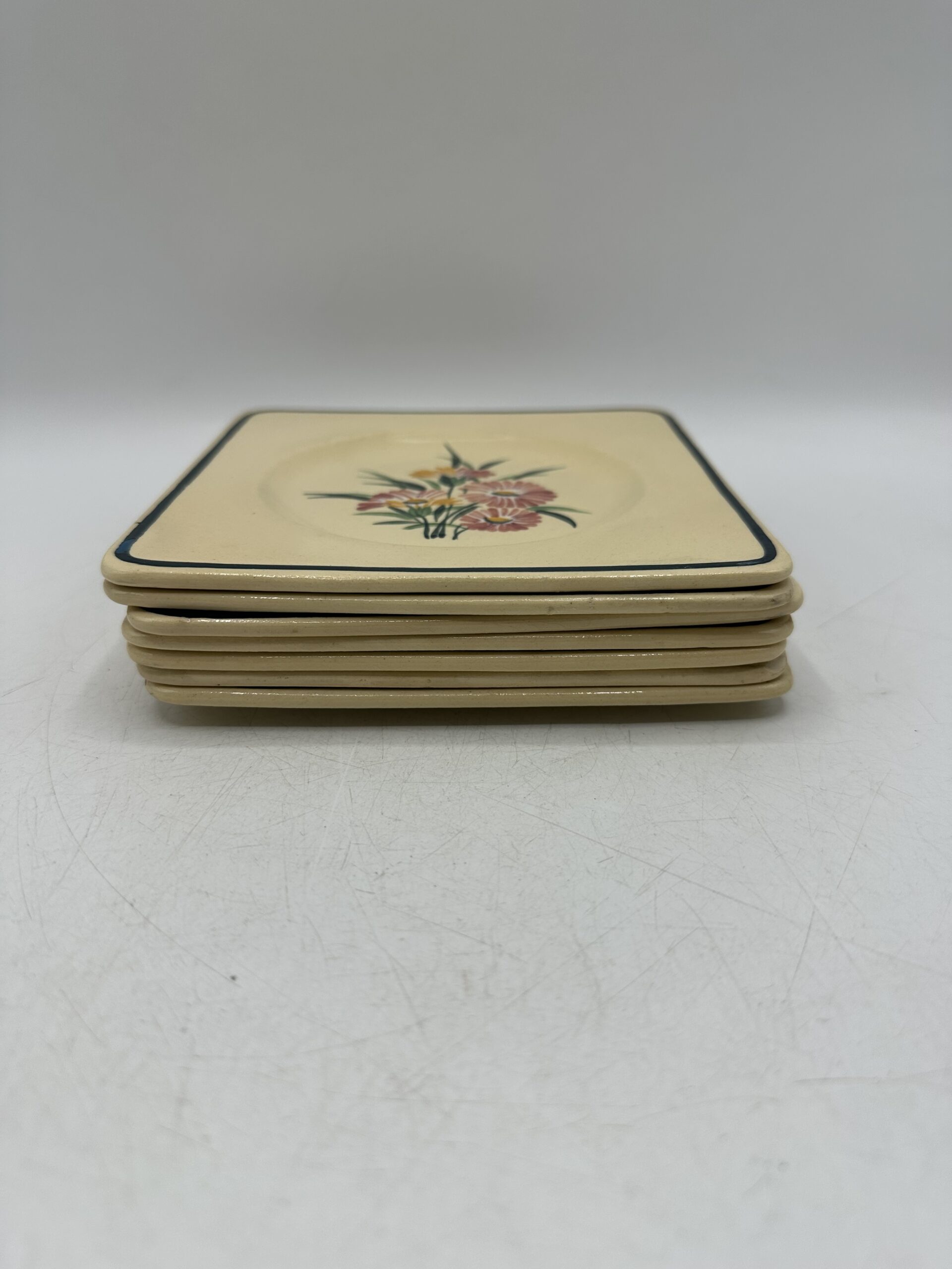 7 assiettes à dessert Gien Butterfly – Image 3