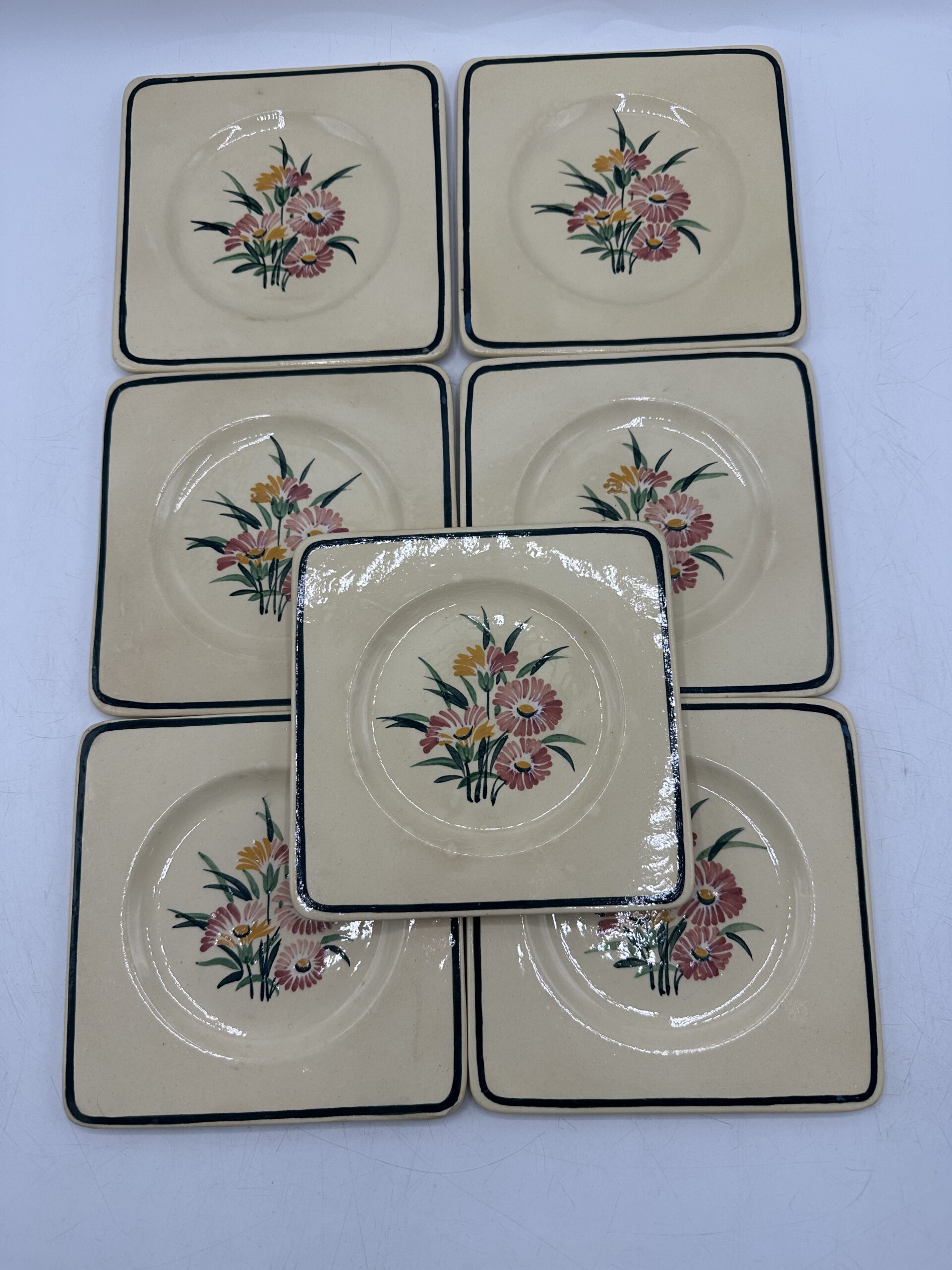 7 assiettes à dessert Gien Butterfly – Image 4