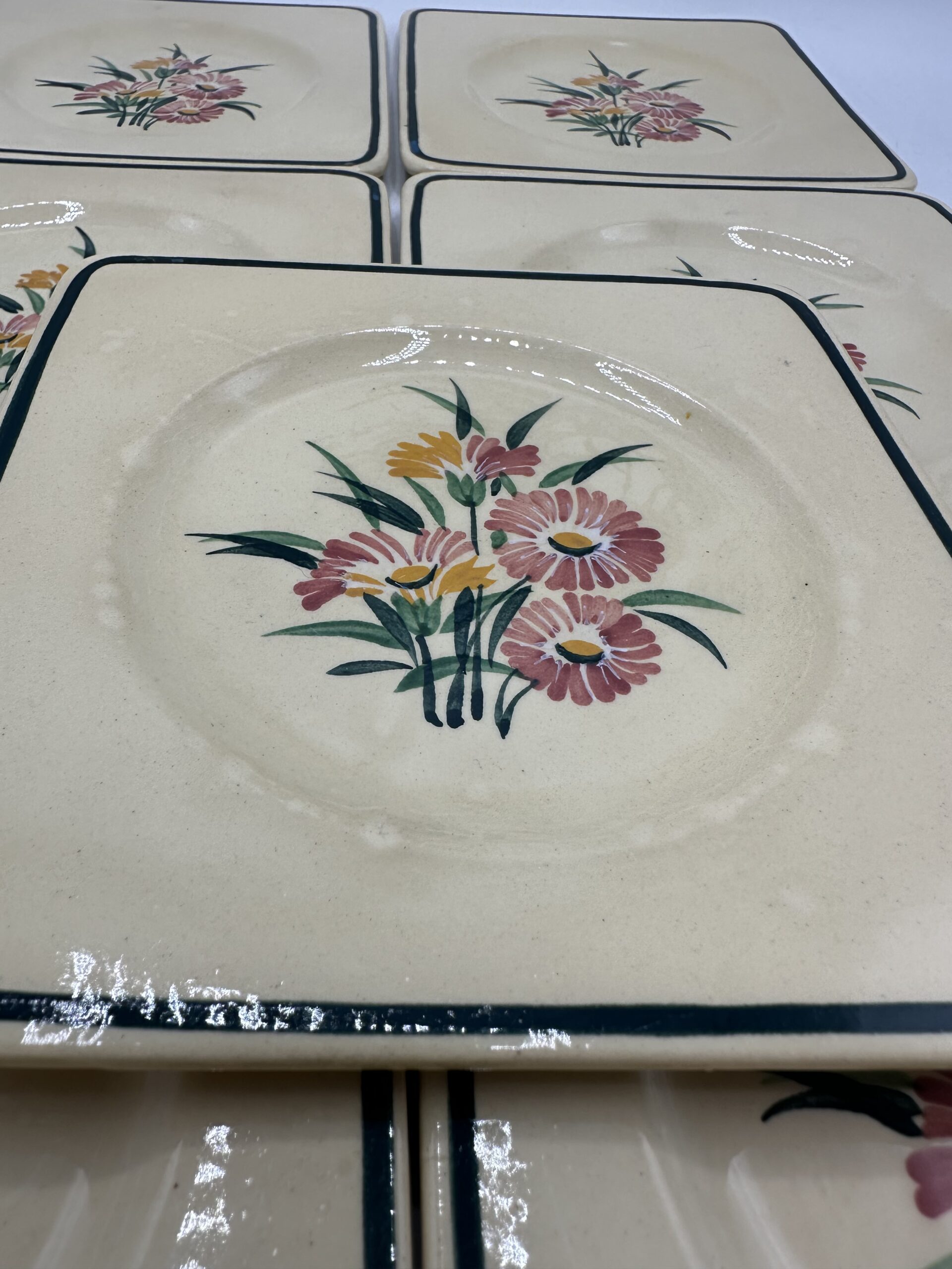 7 assiettes à dessert Gien Butterfly – Image 5