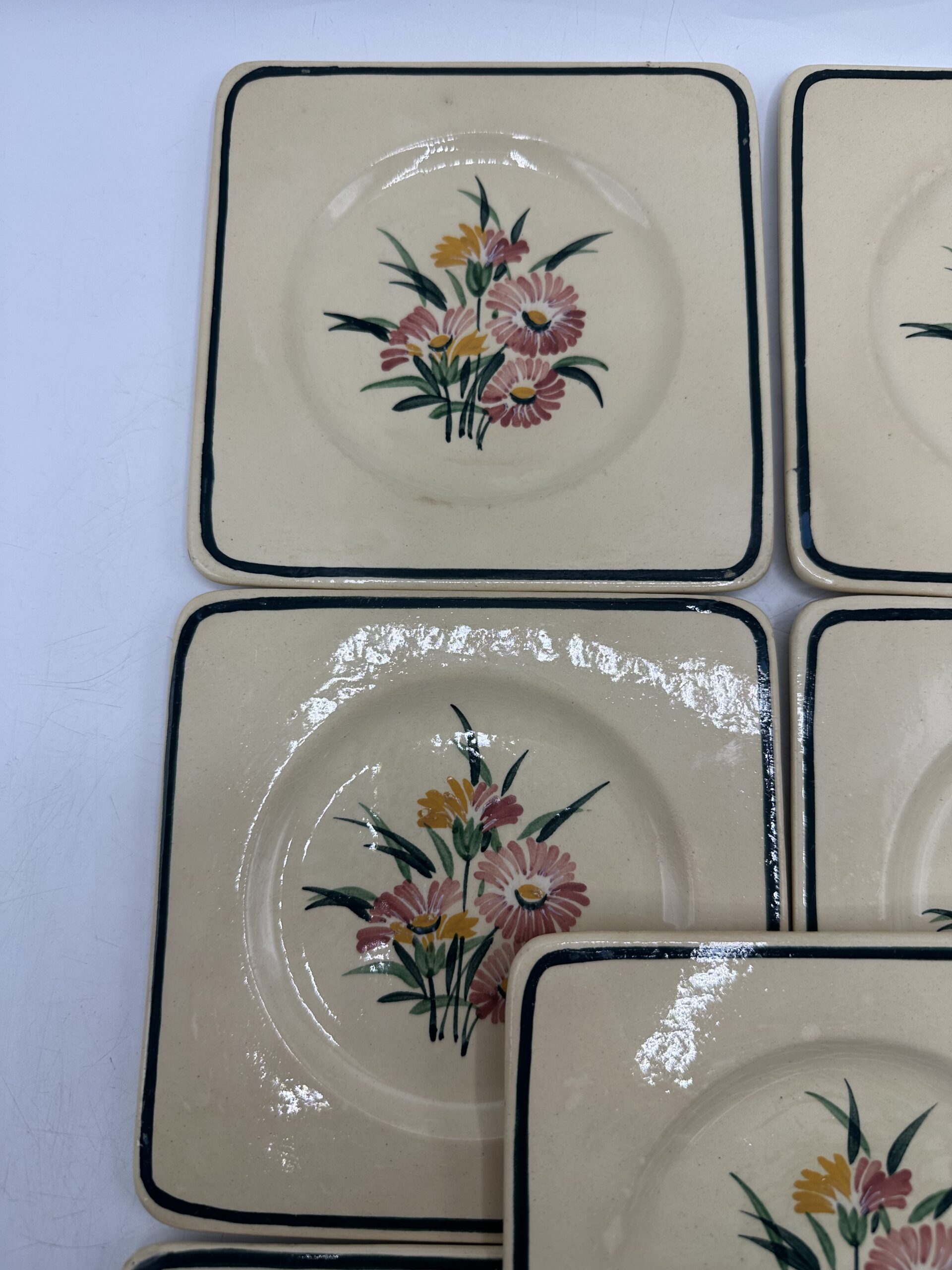 7 assiettes à dessert Gien Butterfly – Image 7