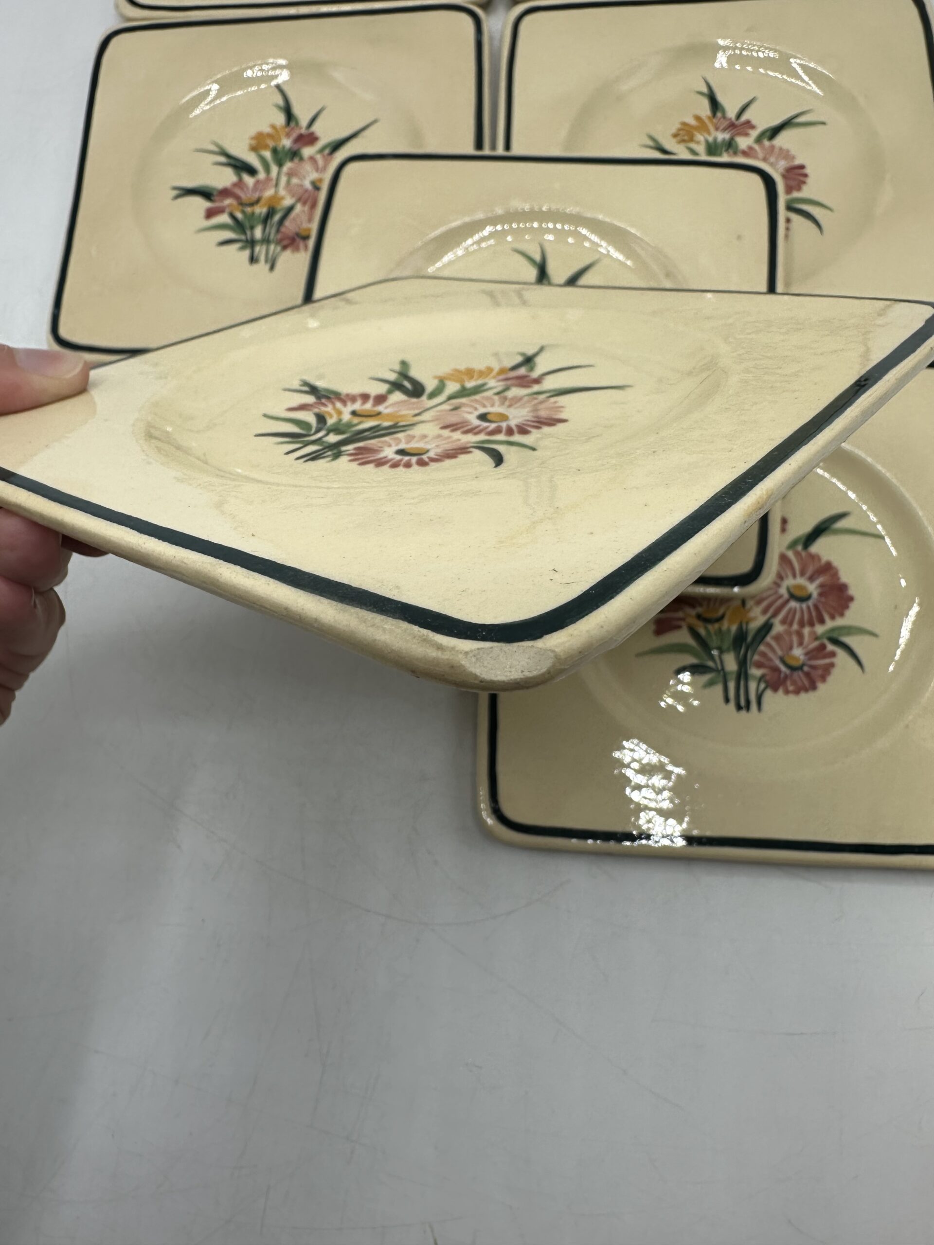 7 assiettes à dessert Gien Butterfly – Image 9