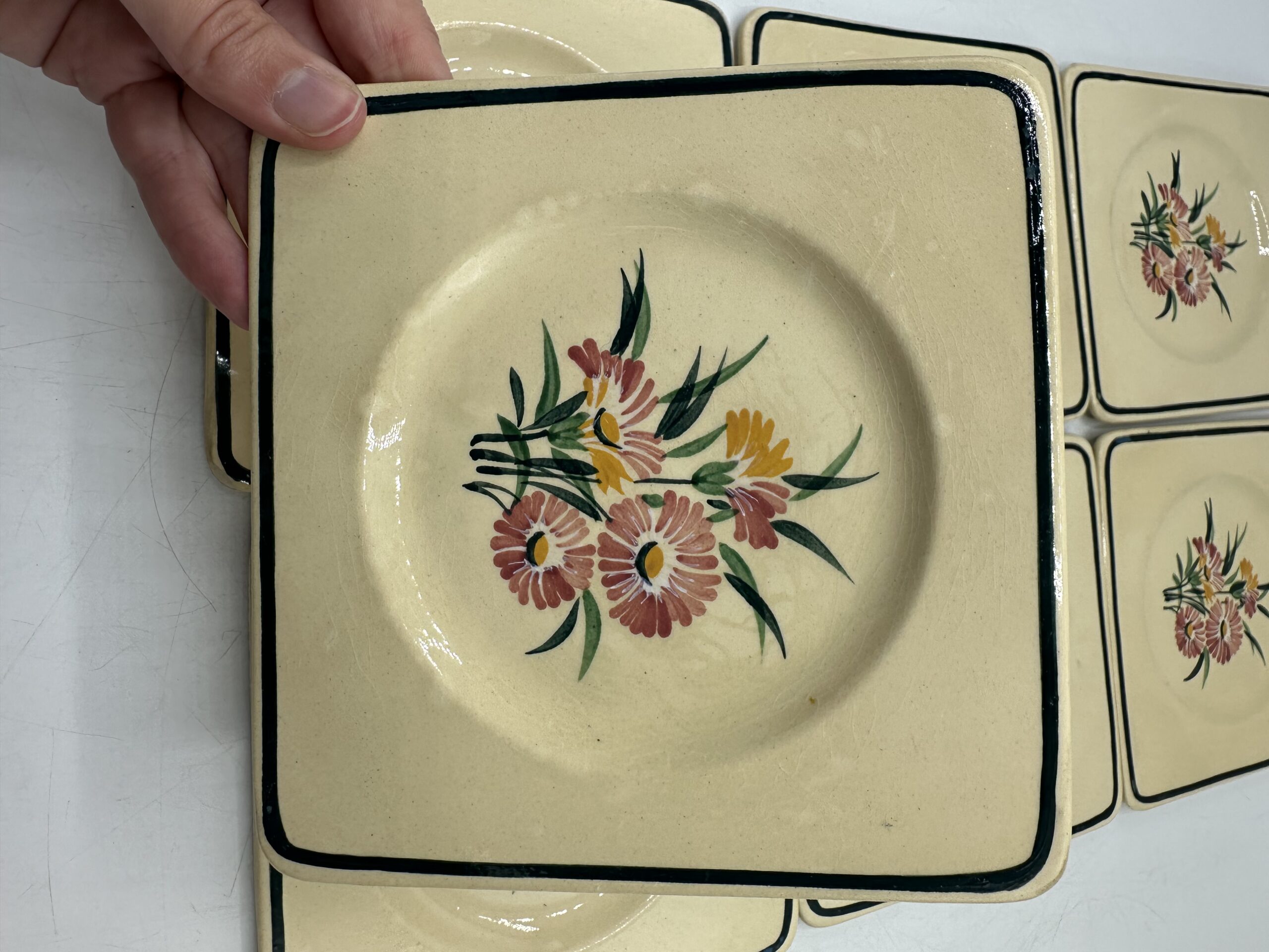 7 assiettes à dessert Gien Butterfly – Image 11