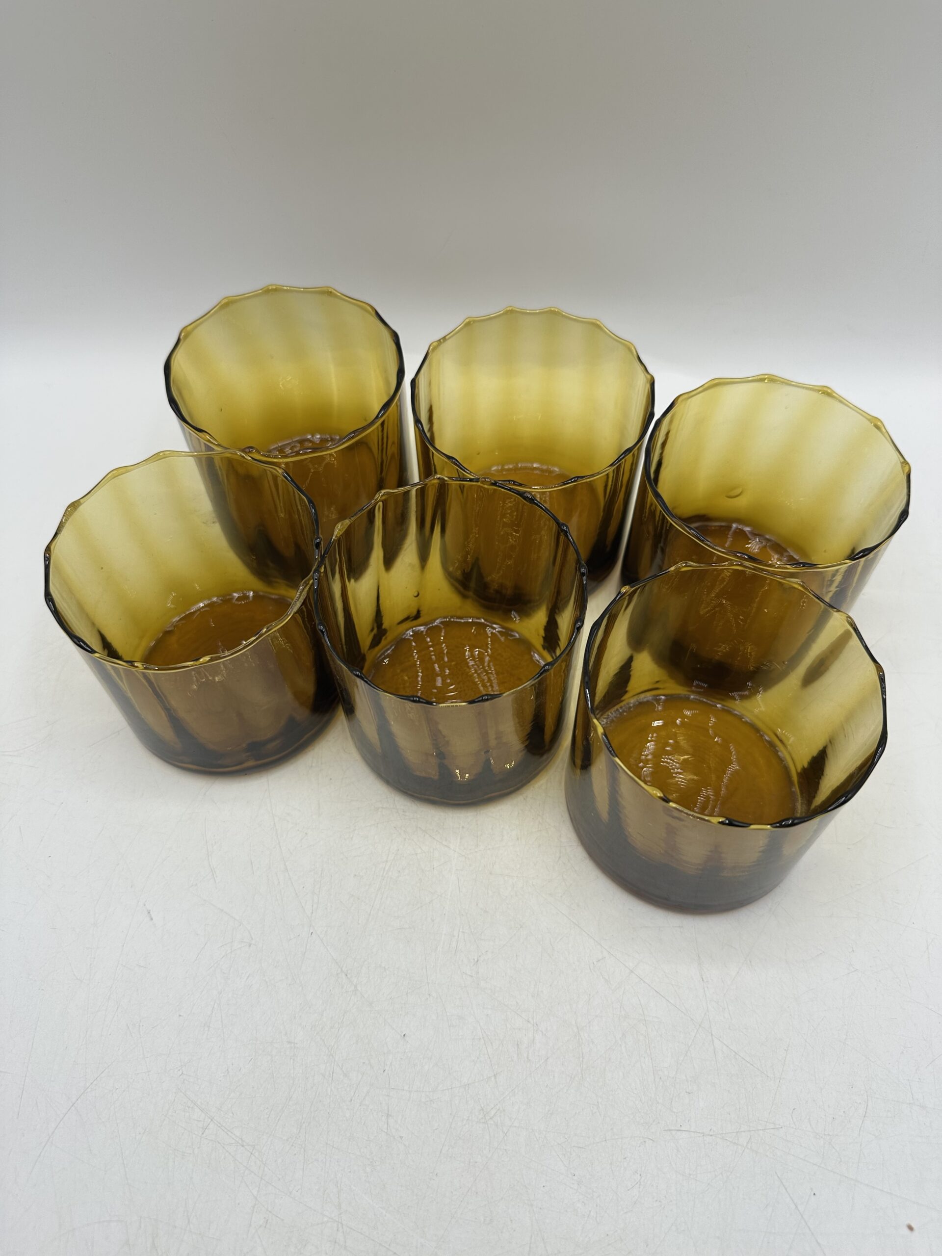 6 verres ambrés vintage – Image 6