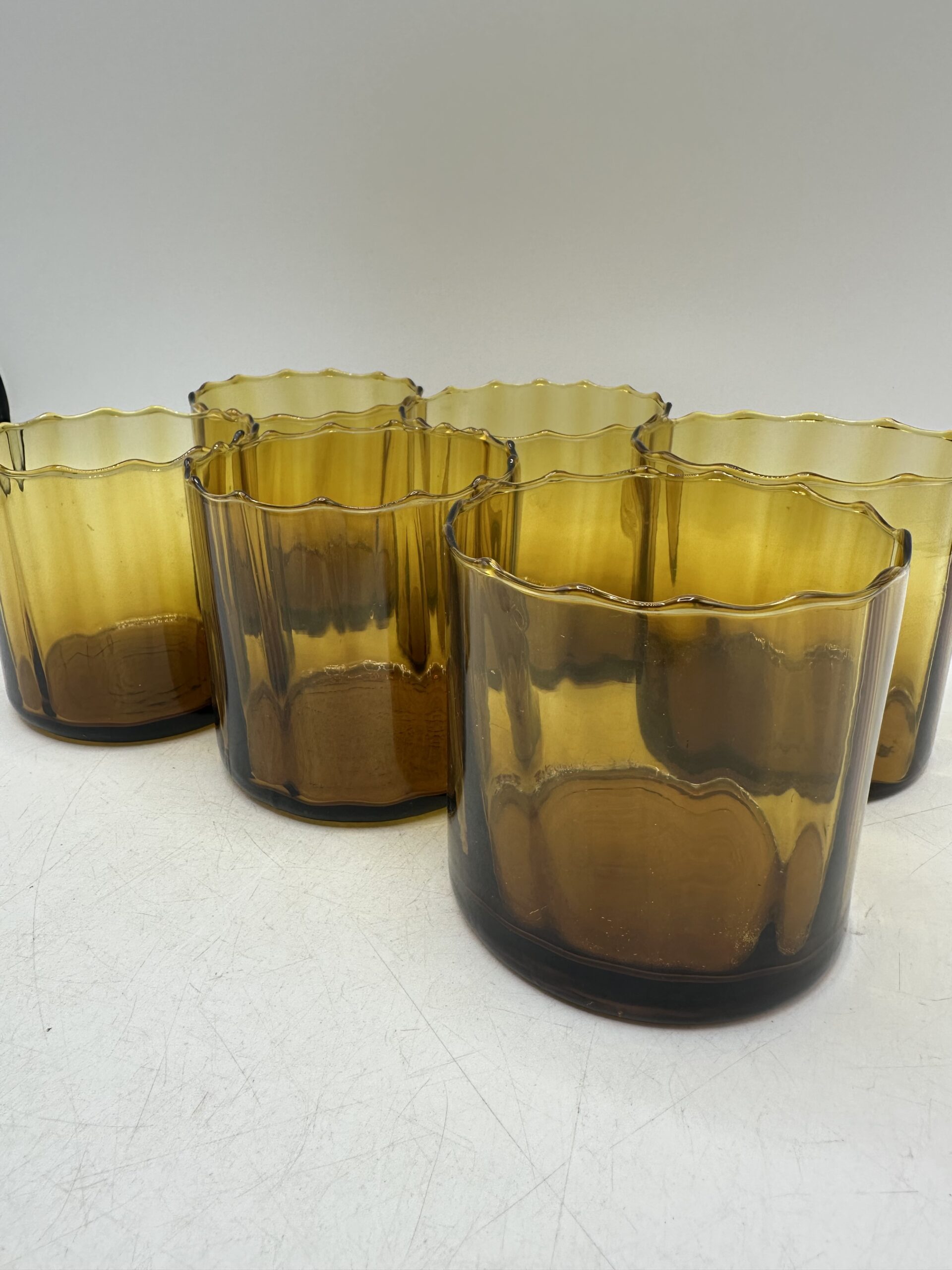 6 verres ambrés vintage – Image 7