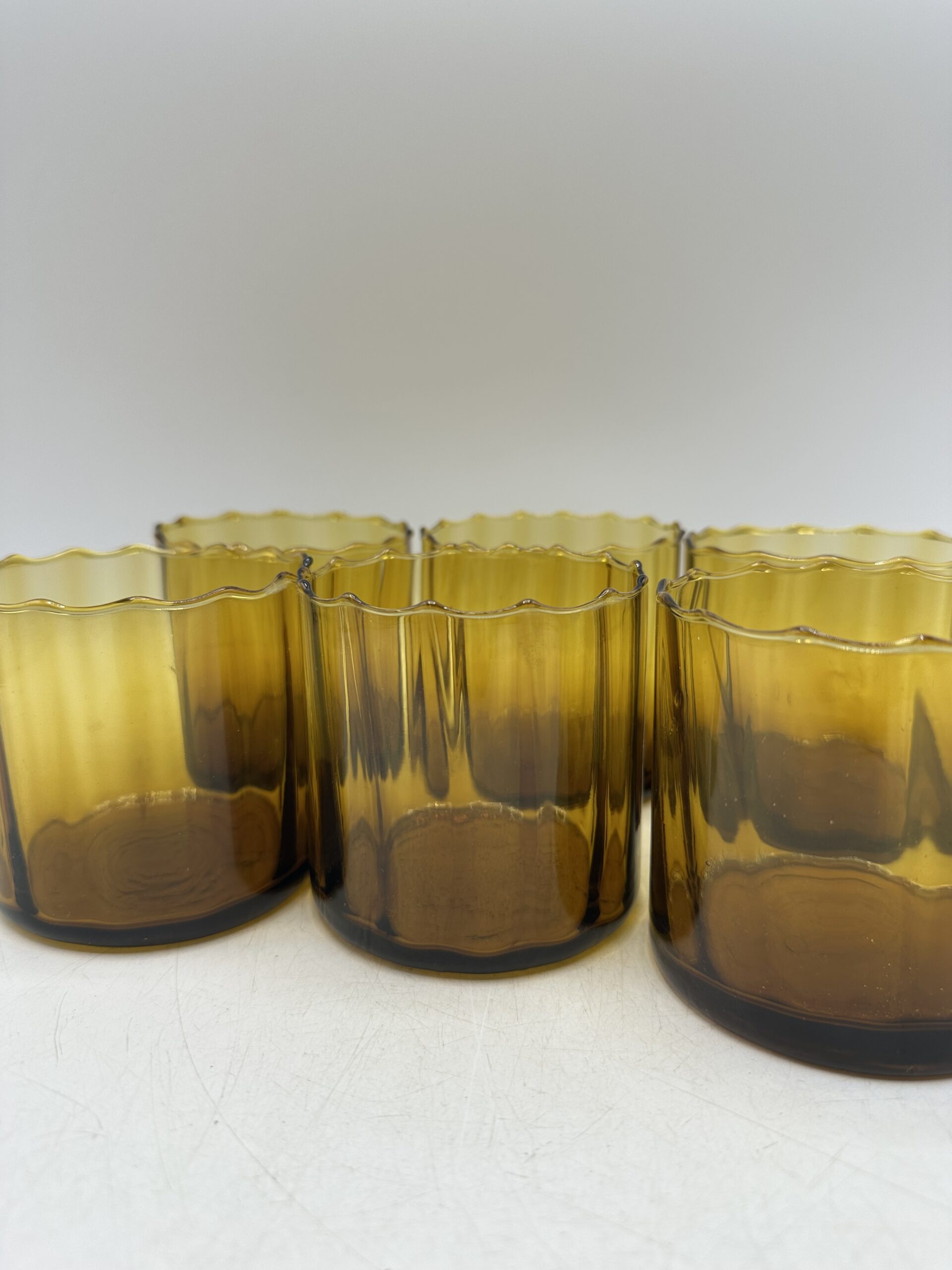 6 verres ambrés vintage – Image 8