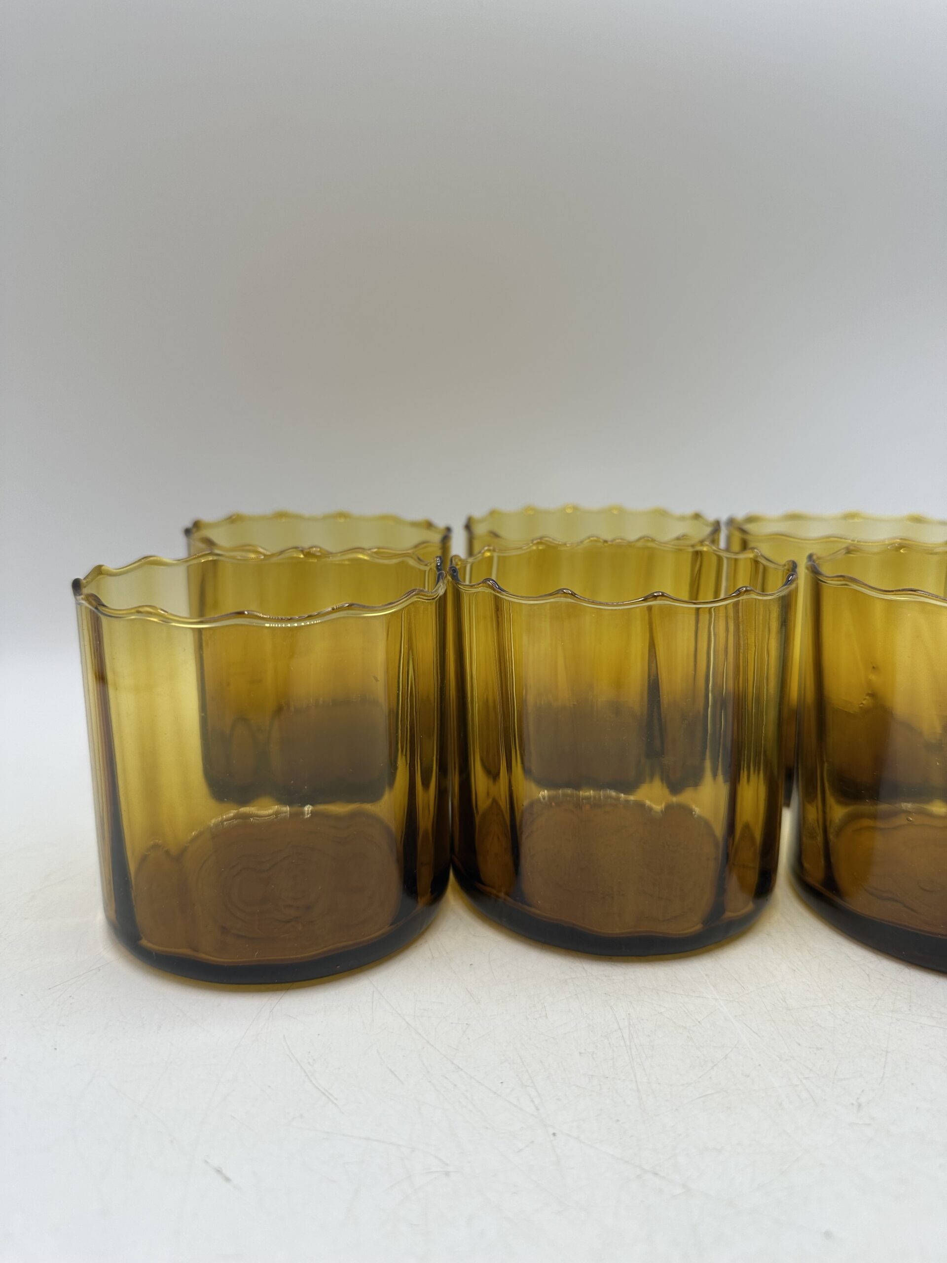 6 verres ambrés vintage – Image 9