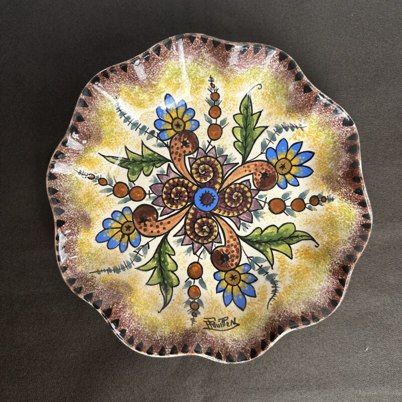 Assiette ou coupe Quimper P. Fouillen
