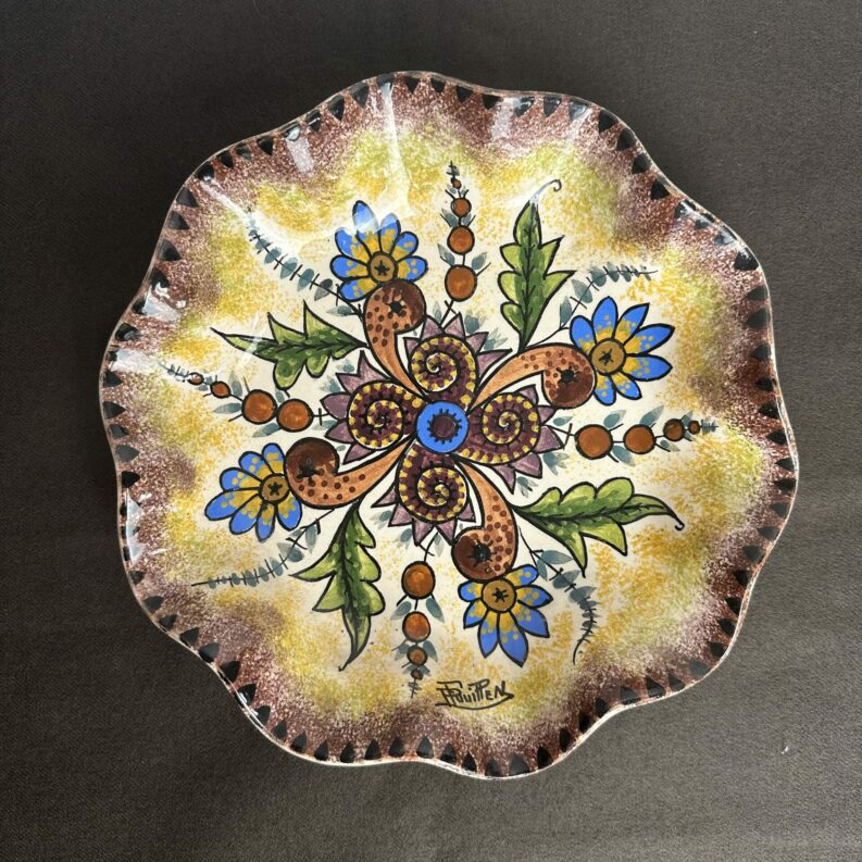 Assiette ou coupe Quimper P. Fouillen