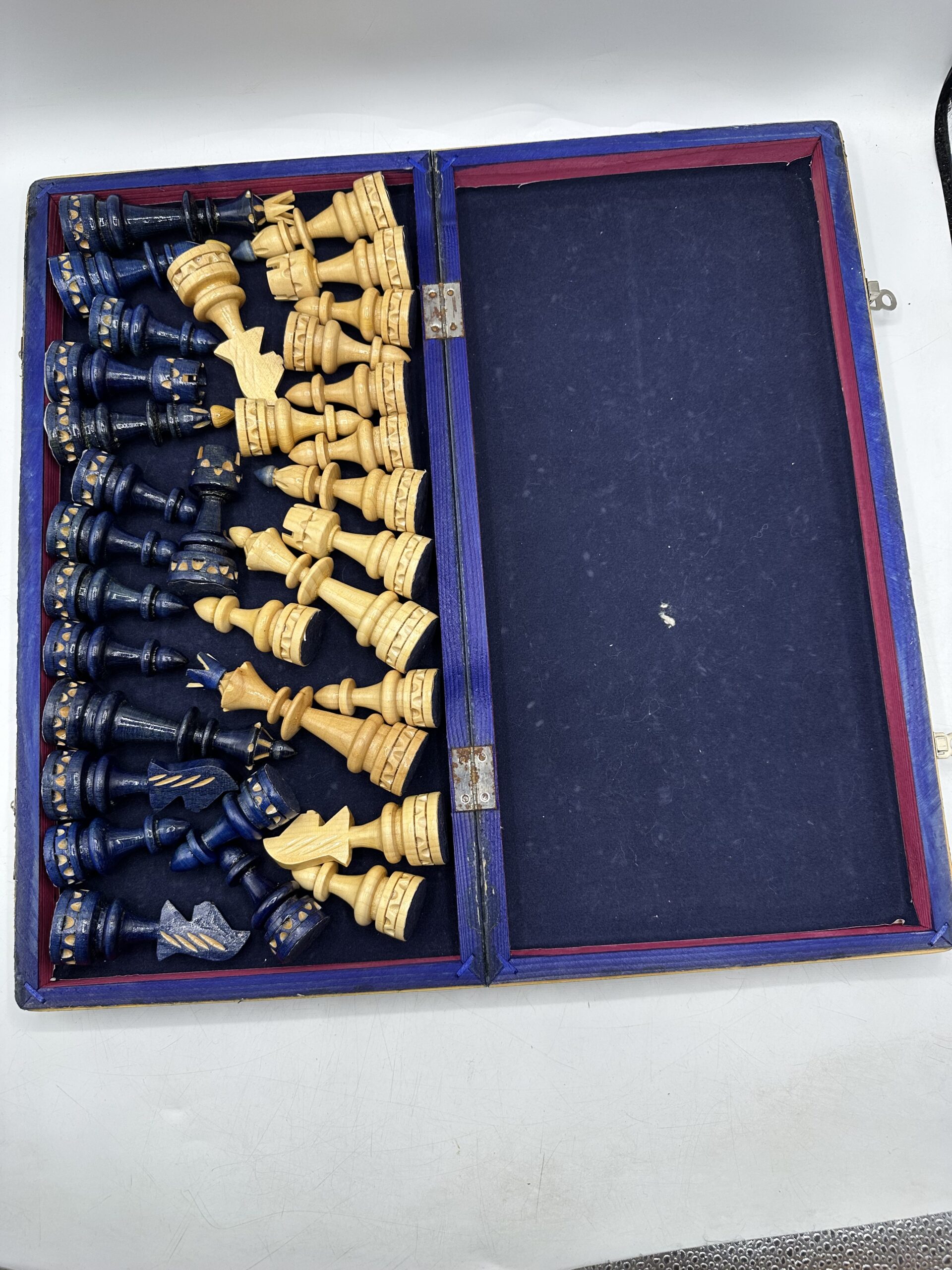 Jeu d'échecs en bois vintage – Image 10