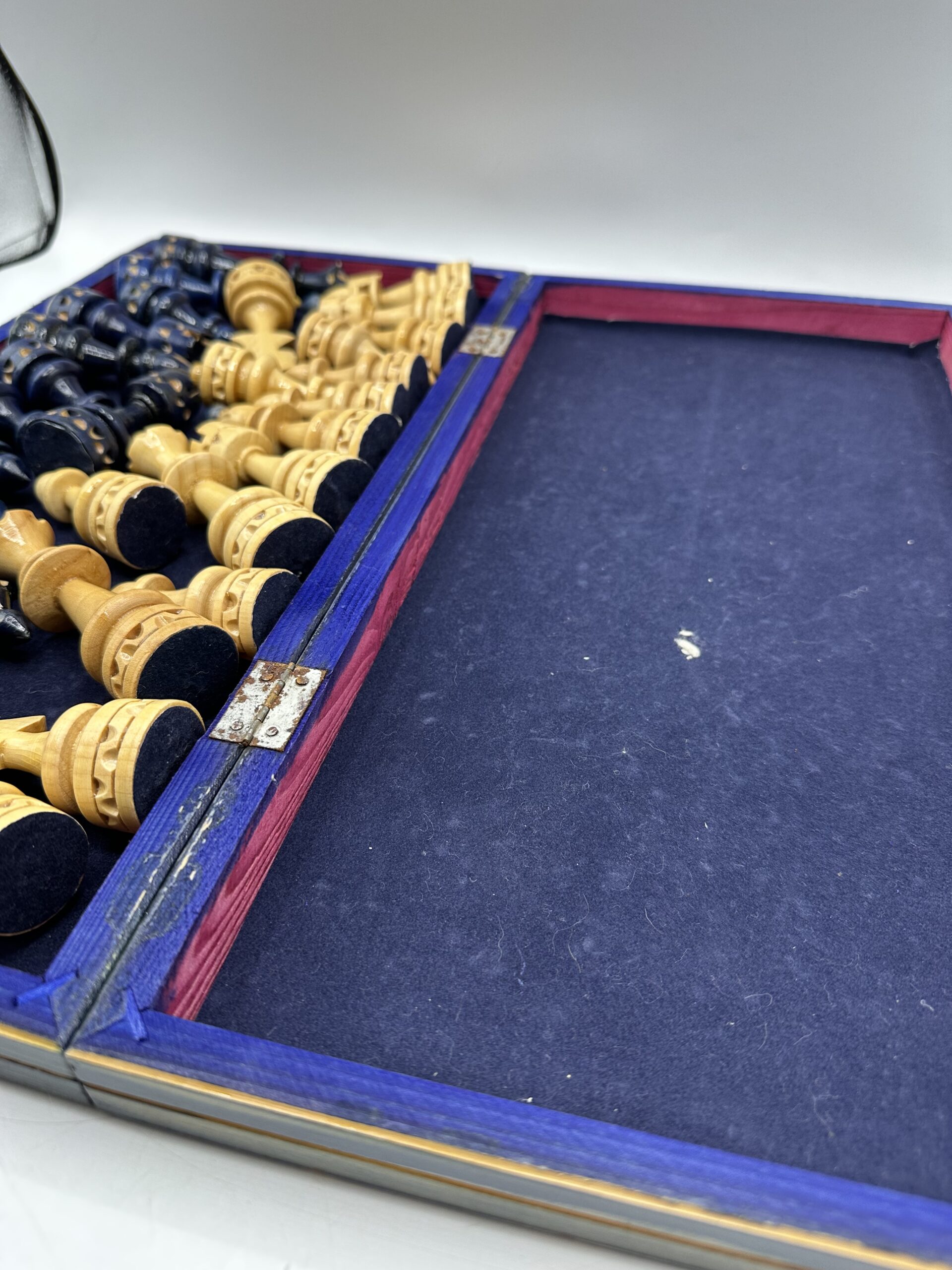 Jeu d'échecs en bois vintage – Image 6