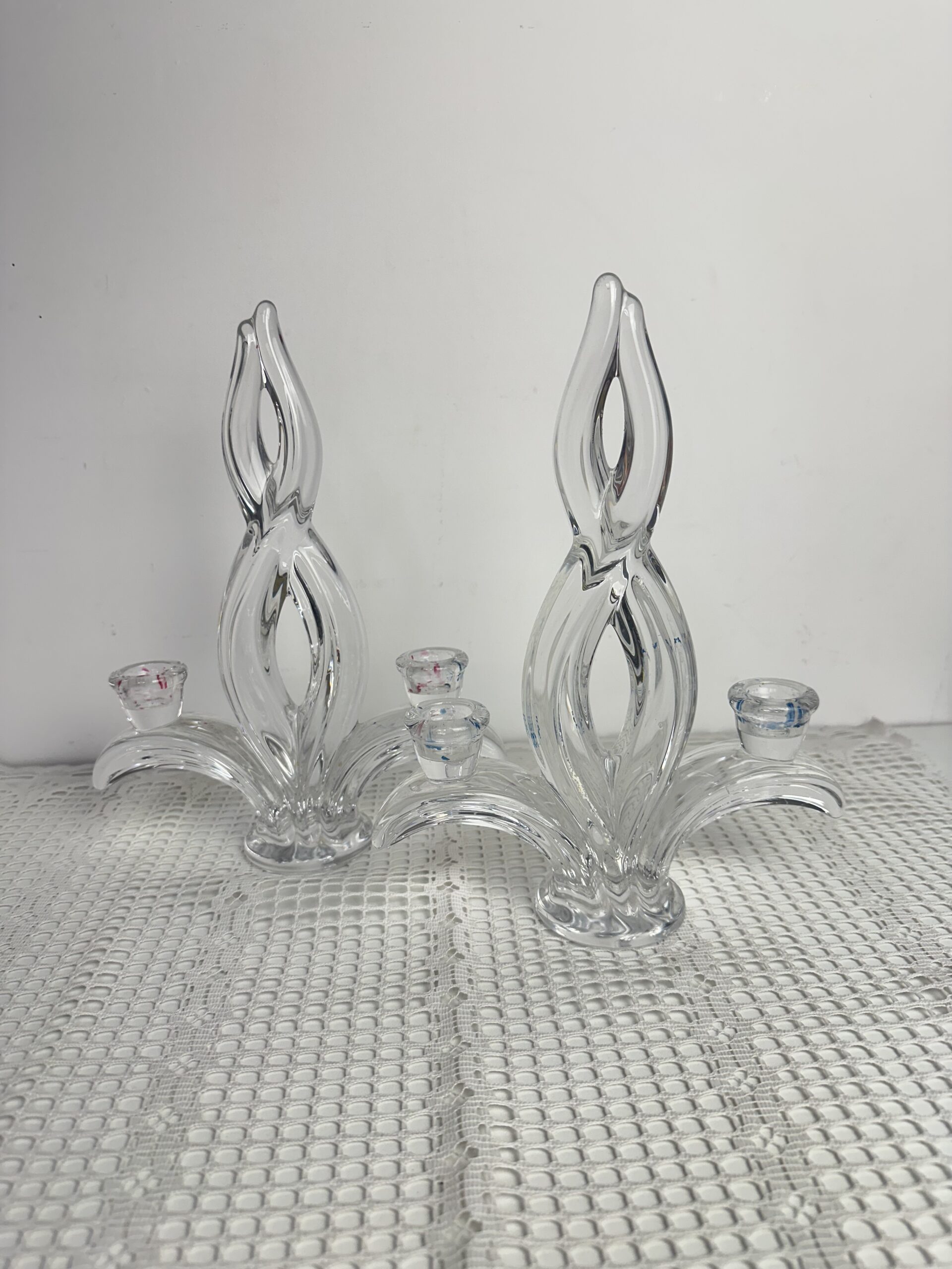 Duo bougeoirs cristal de Vannes