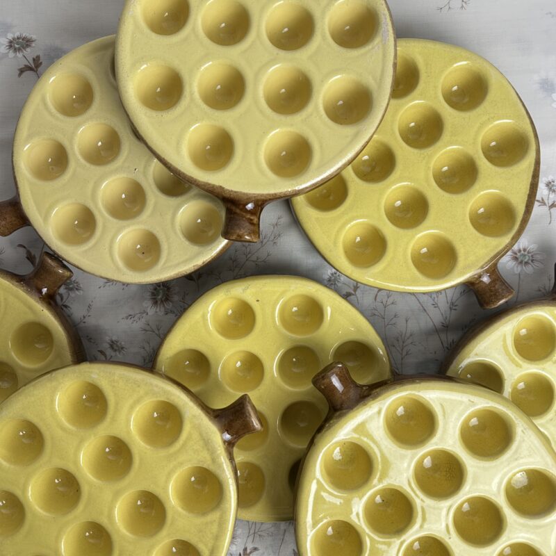 8 assiettes à escargots céramique vintage